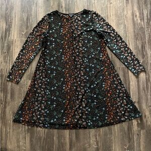 George Fall Floral Shift Dress Sz M